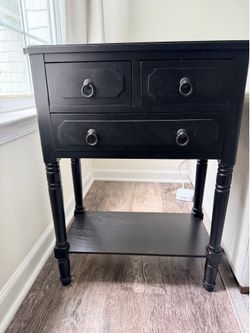 Black side table