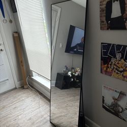 Large Black Full-Length Mirror