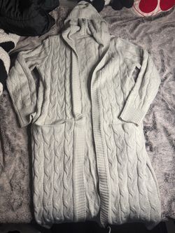 Gray cardigan