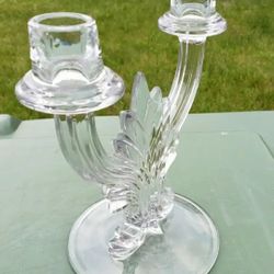 Vintage Fostoria Baroque Double Candlestick Holder 