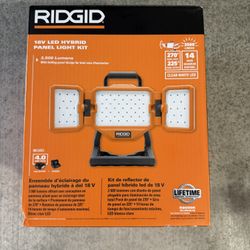 Rigid 8V Hybrid Panel Light Kit with 4.0 Ah Battery and Charger