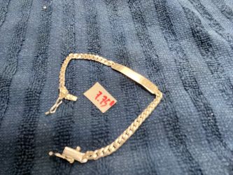For Wedding 925 Sterling Silver ID  Bracelet For Wedding 7.75 Inches Long