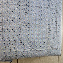 BLUE 36X36 LARGE OTTOMAN NEW RECOVER 