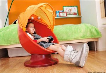 **IKEA PS LÖMSK Swivel kids egg chair**