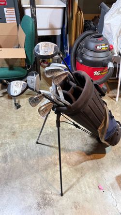 Dunlop EXD Extra Distance Golf Club Set w/ Stand Bag Woods Irons Used
