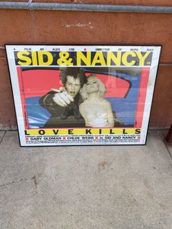 Rare Original Sid and Nancy Framed Movie Poster