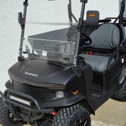 MATTE BLACK! 2025 Denago Nomad XL 4-Passenger Lifted 48-Volt Lithium Street Legal LSV Golf Cart