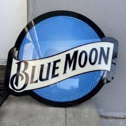 Neon Beer Sign - Blue Moon