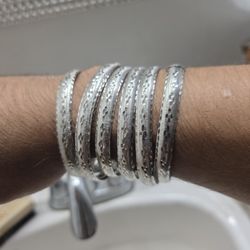 Silver seven day bracelets