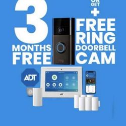 ADT HOME SECURITY W/ FREE RING DOORBELL