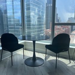 2 Rove Concept Angelo Dining Chairs - Black velvet - Like New!!