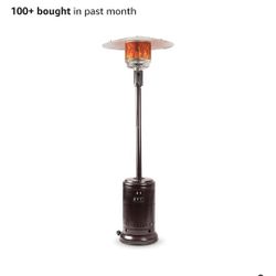 Amazon Basics 46,000 BTU Outdoor Propane Patio Heater with Wheels, Commercial & Residential, Havana Bronze, with Water Tank, 32.1 x 32.1 x 91.3 inches
