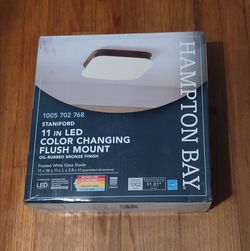 Hampton Bay Staniford 11in LED Flush Mount Light