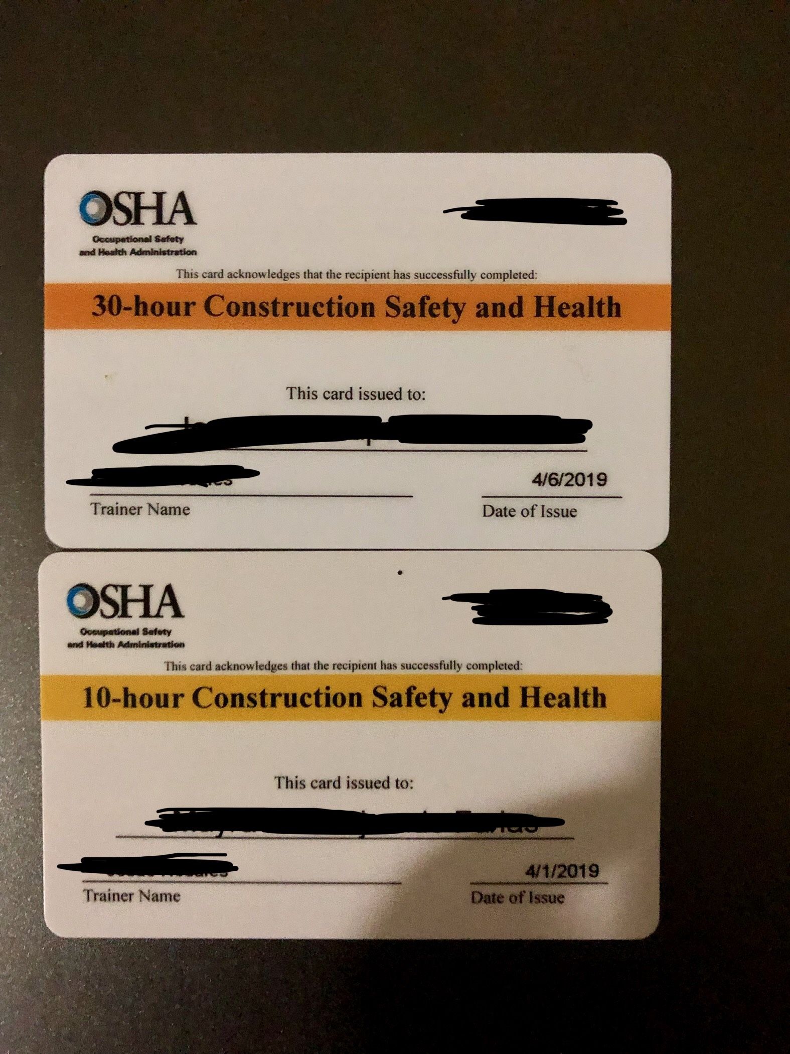 Osha 10 Osha 30