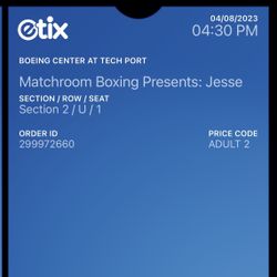 Boxing Tickets