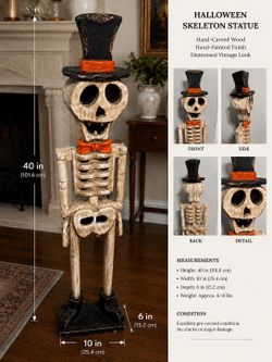 Halloween Skeleton Statue