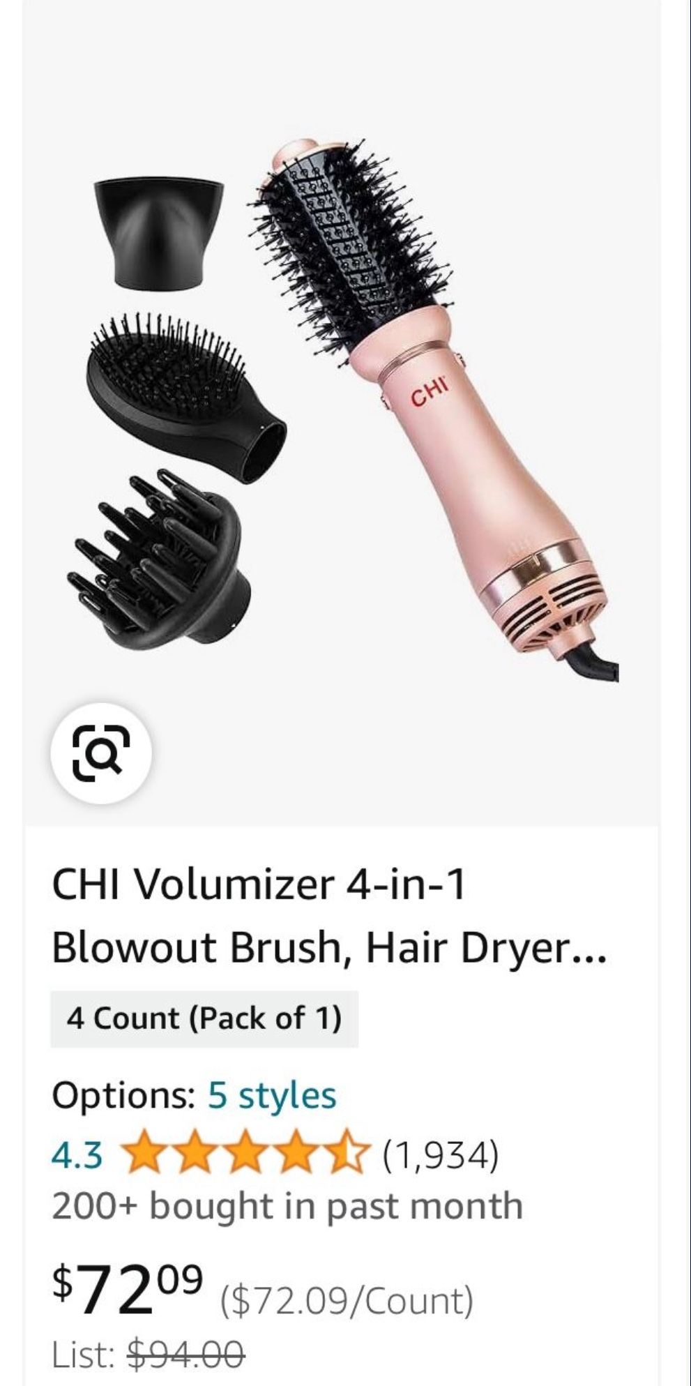 New: CHI Volumizer 4-in-1 Blowout Brush, Hair Dryer