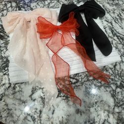 Hair bows- baby pink, red, black, Target