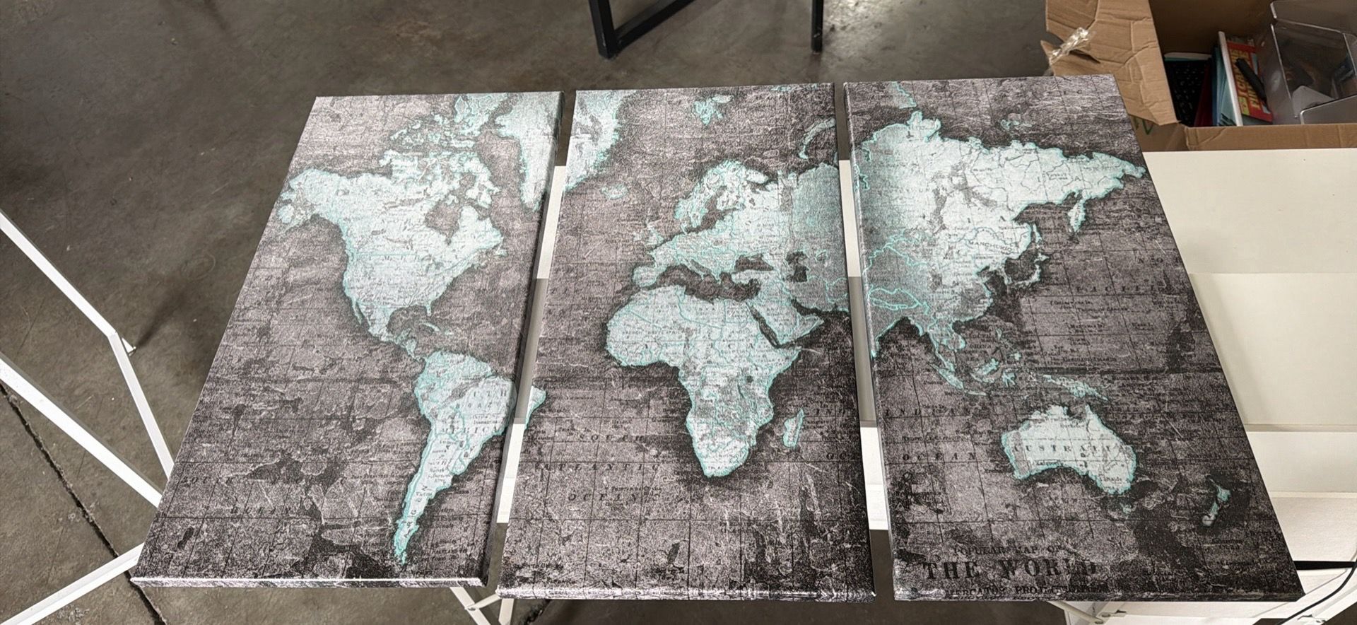 World map wall art