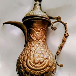 1900s Middle Eastern Brass Coffee Pot