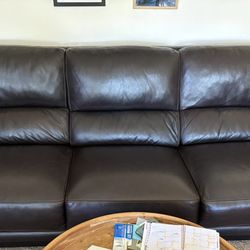 Brown Leather Couch
