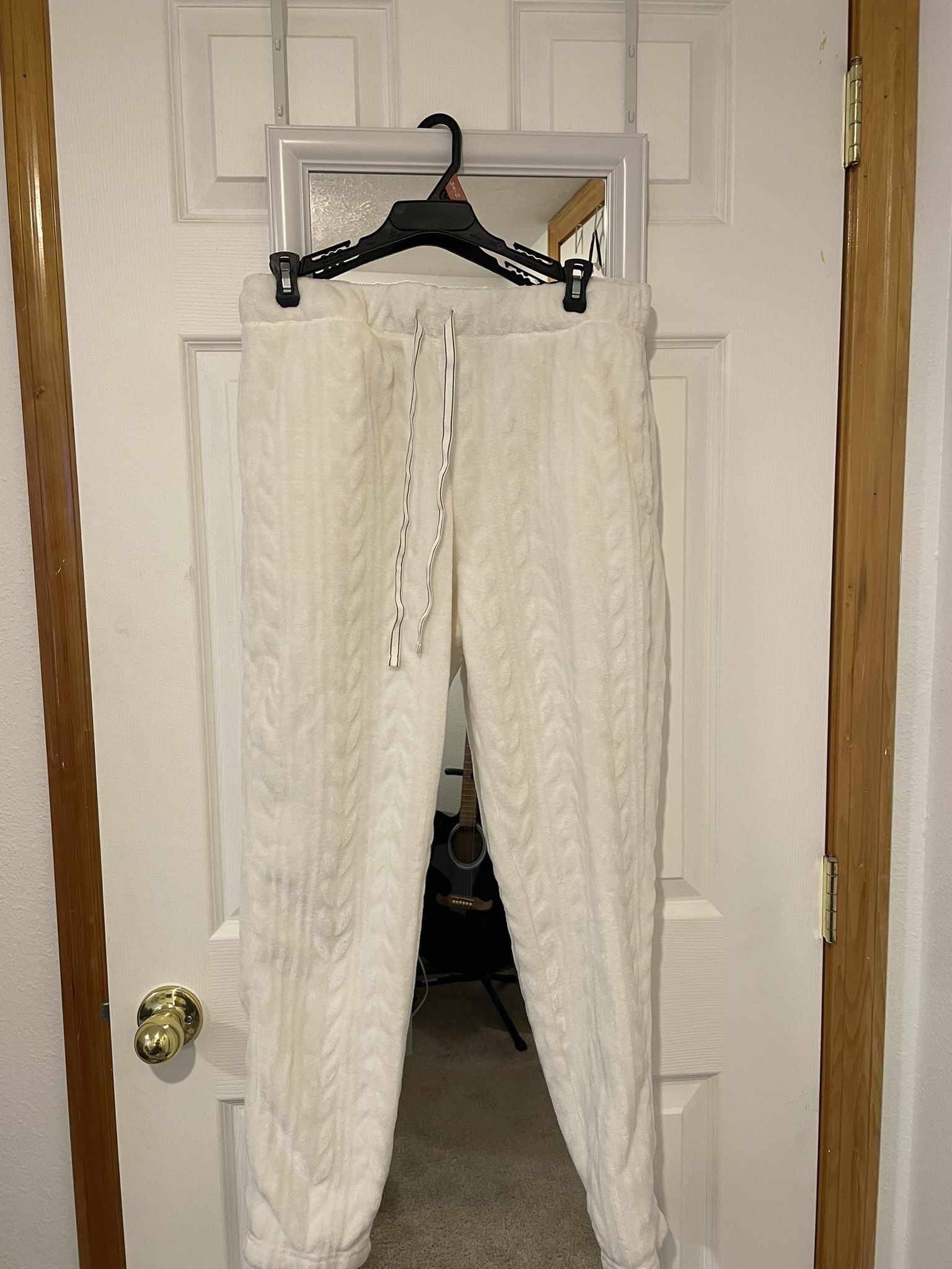 Fuzzy Cable- Knit PJ Pants