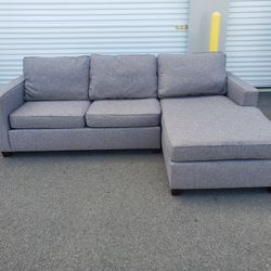 West Elm Henry 2-piece Chaise Sectional Gray Color 