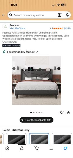 Queen Bed and Frame (10 months old)