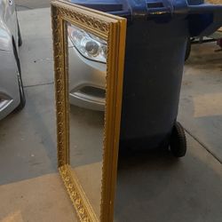 Antique gold mirror