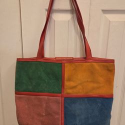 Rare Color Block Linea By Louis Dell Olio Tote
