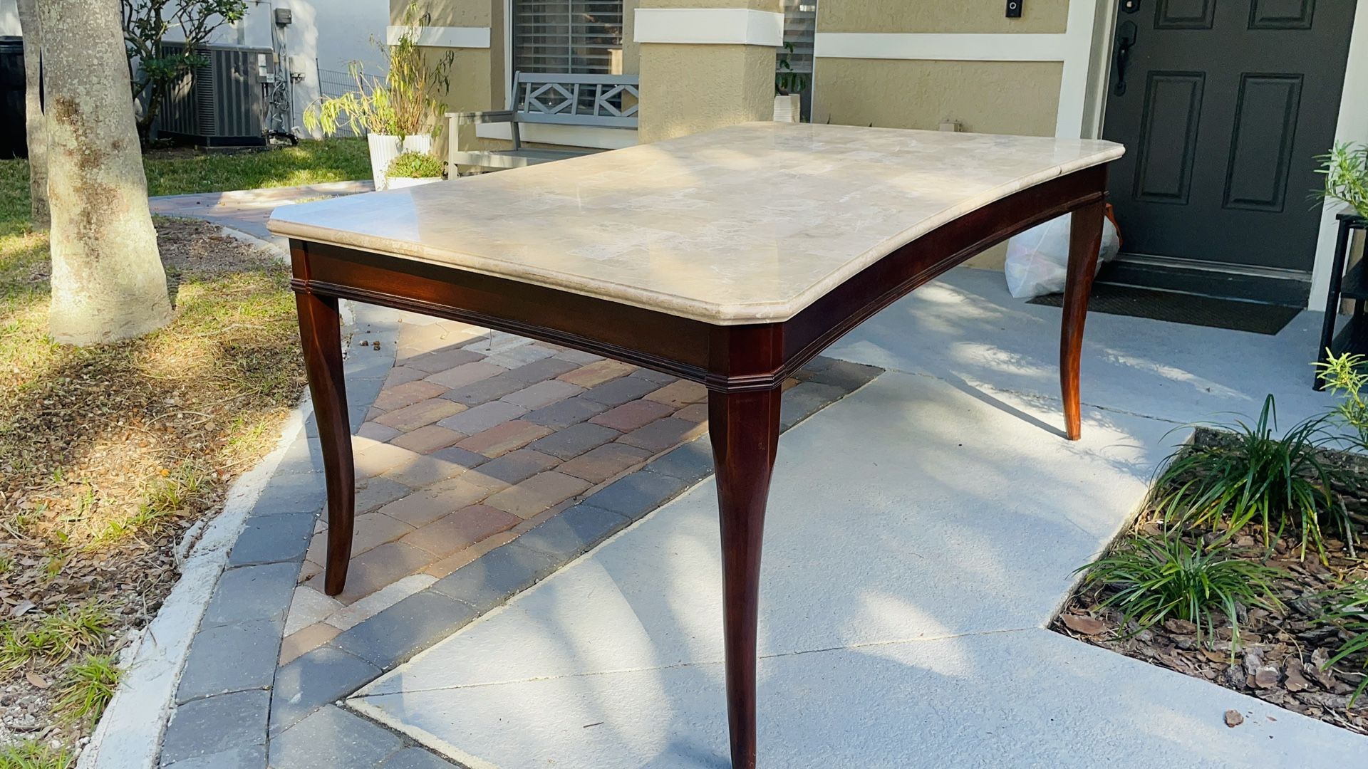 Stone-top Dining Table
