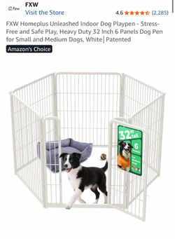 FXW Homeplus Indoor Dog Playpen w/ Wall Anchors - Like NEW