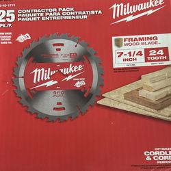 7-1/4 in. 24-tooth tungsten carbide wood cutting framer circular saw blade (25-pack)