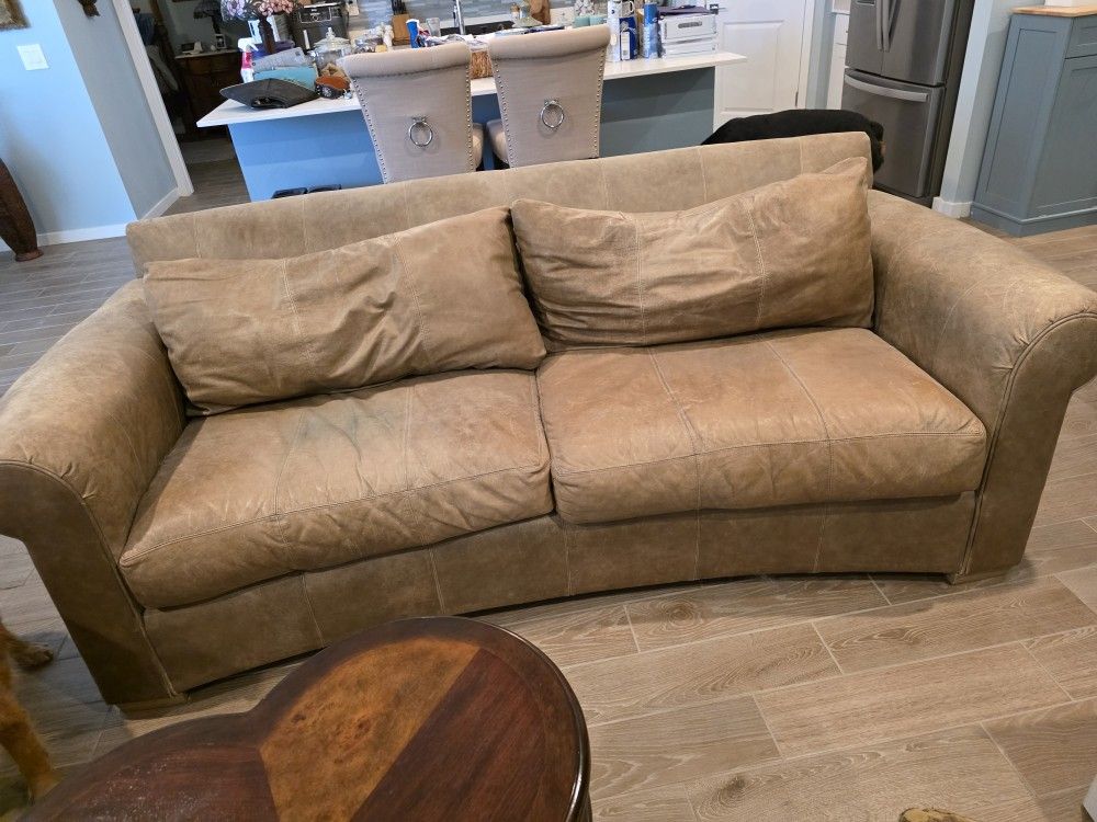 NUBUCK LEATHER CENTURY SOFA