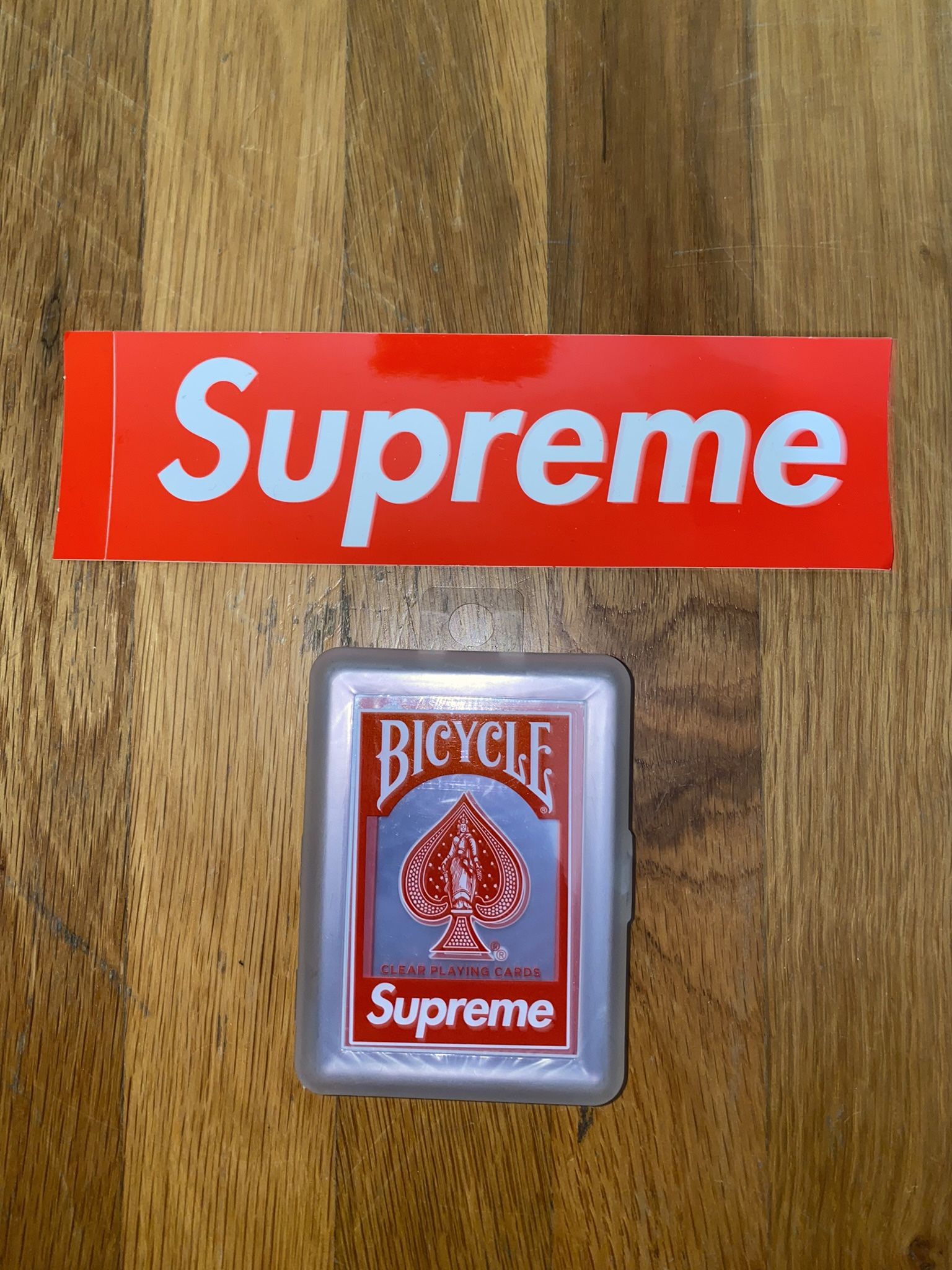 Supreme Bicycle Clear Playing Cards