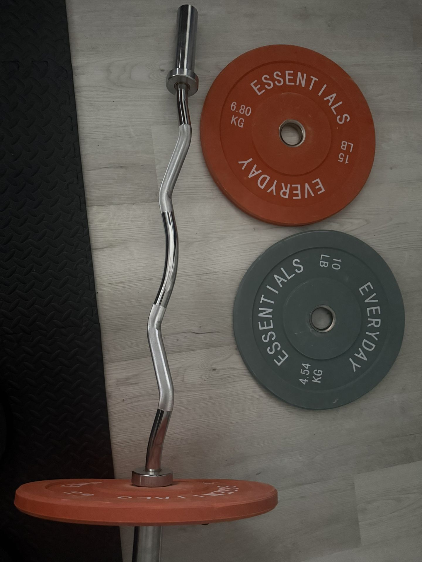 Curl Bar And Weights