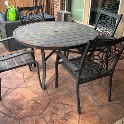 Coated Steel Outdoor Dining Set