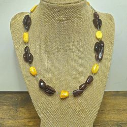 Natural Amber Necklace From Natural Baltic Amber beads I Sterling Silver