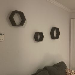 3 Hexagon Shelves 