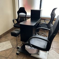 Manicure Station And pedicure Chair