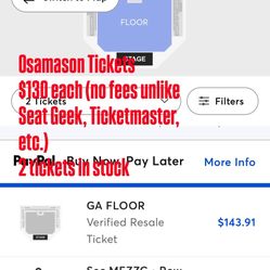 Osamason Tickets