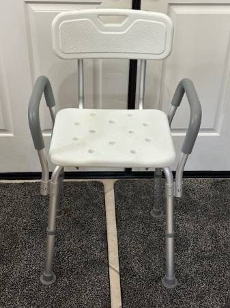 Portable Shower Chair with Back and Handles