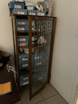 Glass And Wood Cabinet