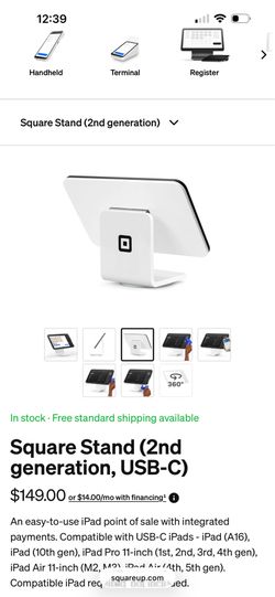 Square Stand 2nd Generation USB-C