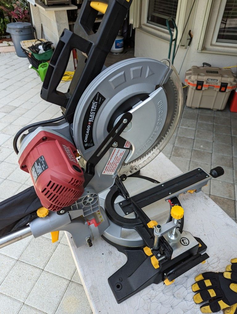 12 double bevel sliding 2024 compound miter saw chicago electric
