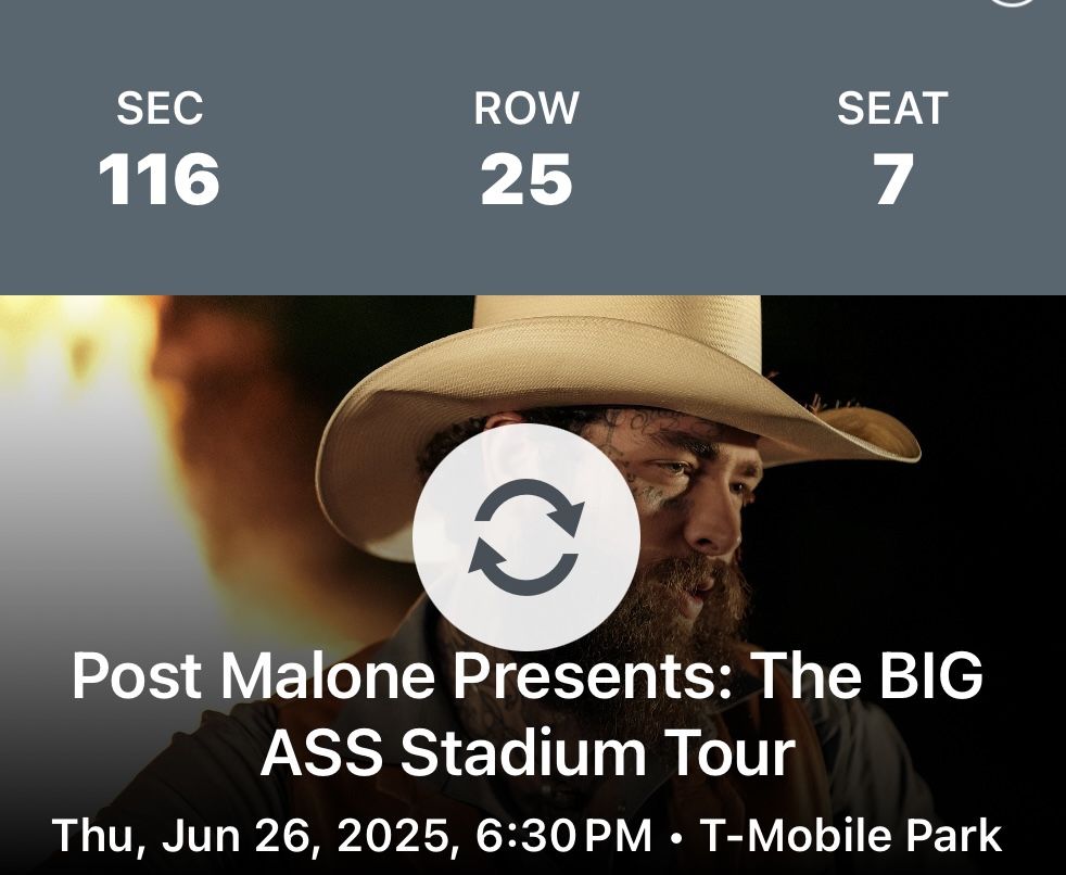 2 Post Malone Tickets Section 116