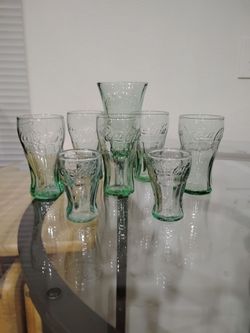 vintage Coca-Cola "Georgia Green" glassware set