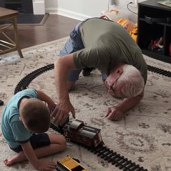 Electric train and track with remote