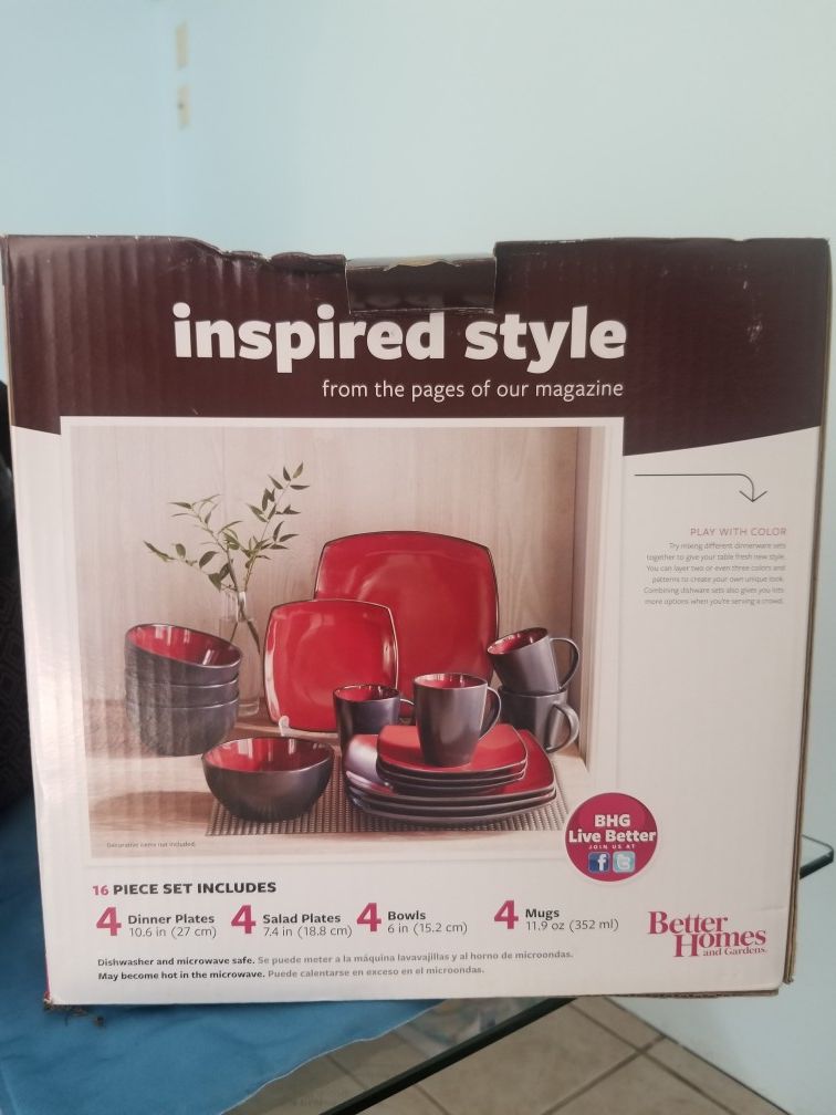 Better Homes and Garden 16 piece set