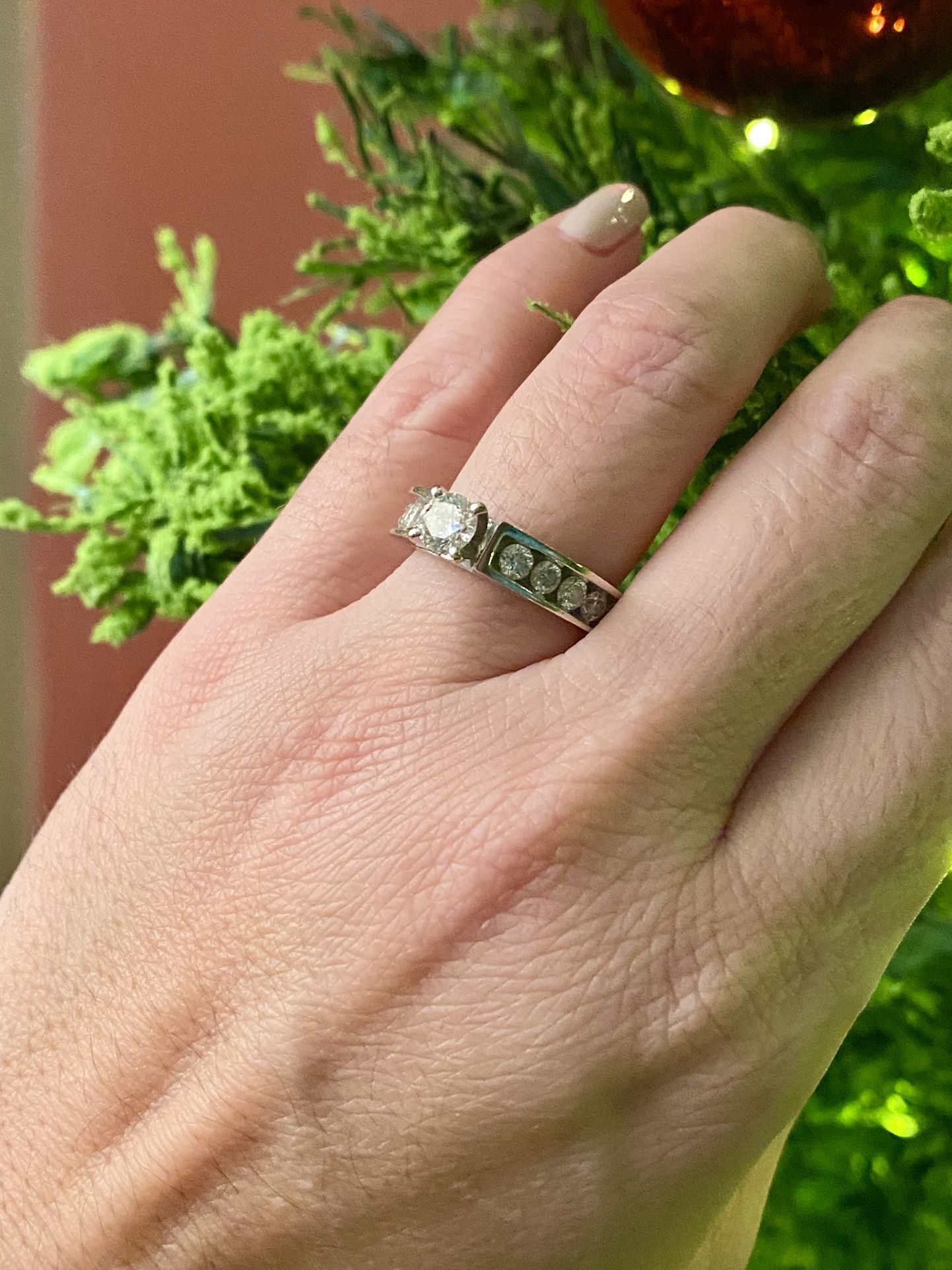Diamond Engagement Ring “2 Carat” 14k White Gold